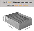 4 Packs T-shirt Drawer Organizers for Clothing,8 Grids Compartment Wardrobe Storage Box, Washable Clothes Organizer for Folde