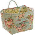 Boho Fabric Storage Basket, Large Capacity Laundry Basket, 12.2'' x 10.23'' x 10.23'' Collapsible Laundry Hamper with Easy Ca