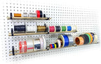 PEGGY Pegboard Accessory Hook and Dowel Organizer Storage for Tape, Steel Wire Spools, Ribbon, Crafts, Hobby, 12” kit (1PK Bl