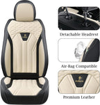 FLORICH Leather Seat Covers, Seat Covers Full Set, Car Seat Protectors 5 Seats, Automotive Seat Covers Fit for Most Cars Truc