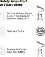 Scosche PBJF400 Portable Car Battery Jump Starter, 400A Battery Booster, 12V Battery Jumper Cables Kit for Car (3.5L Gasoline/2.0L Diesel Engines) Portable Power Bank with 1000 Lumen LED Flashight