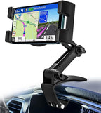 Dashboard Clip Car Phone Holder - [Thick Cases Friendly] 360° Adjustable Dash Clamp Phone Holders for Your Car Mount Accessories for iPhone 17 Pro Max Air 16 15 14 13 12 Plus, Android, All Smartphones