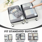 BAGAIL 9 Set Packing Cubes with Packing List Luggage Packing Organizers for Travel Accessories (Pewter Color)