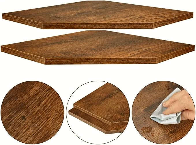 eosHOM FWSH00004 Floating Wall Storage Shelf, Elegant Classic Wood Finish, Space-Saving Wall Shelf for Decor, Books & Plants,