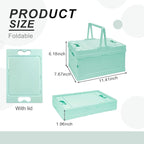 Tixill Small Collapsible Storage Crates, Foldable Plastic Baskets with Lids and Handles for Organizing, Mini Stackable Bins f