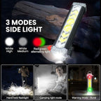 Car Flashlight Solar Flashlight, Window Breaker & Seat Belt Cutter, Multi-Function Torch Tool Magnetic LED COB Work Light wit