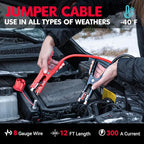 Car Emergency Kit with Portable Air Compressor, First Aid Kit, Jumper Cables, Roadside Safety Emergency Tool Kit for Women, M