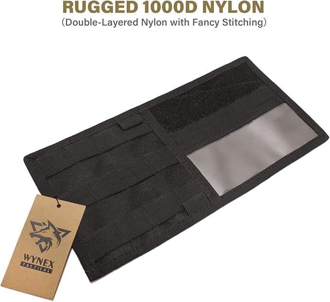 WYNEX Car Sun Visor Organizer with MOLLE Panel | Universal Car Storage Pouch, Compatible Sedan, Suvs, and Vans | for Small Tools, Glasses & Documents