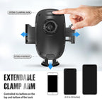 2026 Upgraded CD Phone Holder for Car,360° Rotation CD Slot Phone Mount with Extendable Clamp Arm,Anti Shake Car Phones Holder CDs Slot Mount Fit 4.5-6.8 Inch Cell Phones