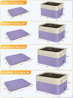 BALEINE 3 Pack Fabric Closet Storage Bins for Shelves, Linen Closet Organizers and Storage, Decorative Baskets for Organizing