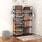 ROJASOP Shoe Rack Organizer, 8-Tier Metal Shoe Rack for Closet Entryway Garage, 26-32 Pairs Tall Shoe Boot Storage Shelf with