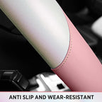 Road Comforts Steering Wheel Cover – Breathable Leather Steering Wheel Cover, Anti-Slip Grip, Universal Fit 14.5” to 15”, Hea
