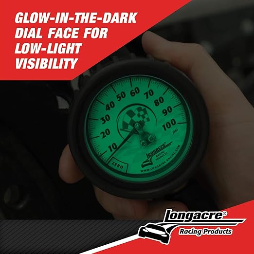 Longacre 52-52053 Tire Pressure Gauge, 2-1/2 Inch, 0-100 PSI