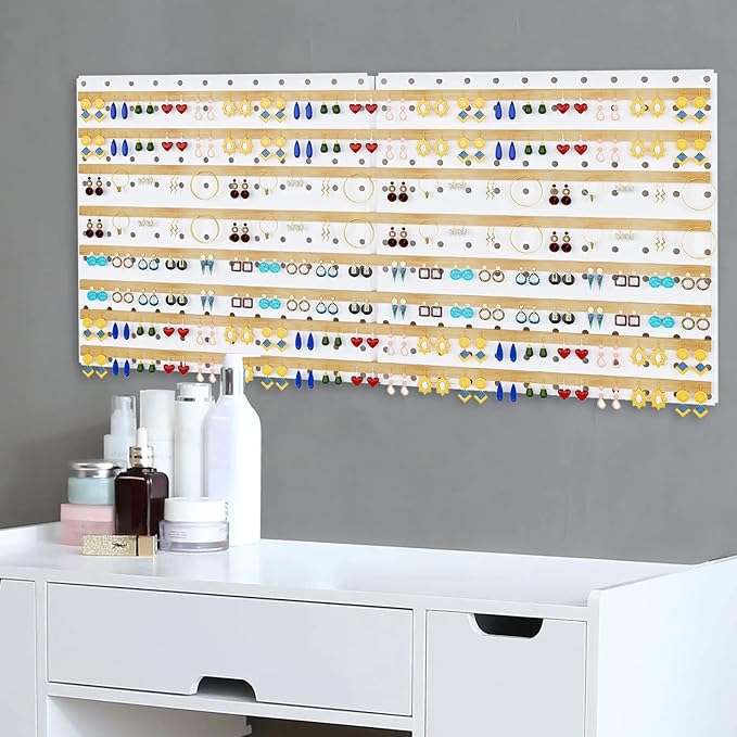 Peg Board, 6 Pack Metal Pegboard Panels White Pegboards Wall Organizer with Bent Frame Large Heavy Duty Peg Board for Walls H