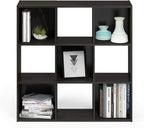 Furinno Pelli Cubic Storage Cabinet, 3x3, Espresso