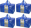 BALEINE 4-Pack Oversized Moving Bags with Reinforced Handles, Heavy-Duty Storage Tote Moving Supplies for Packaging, Camping 