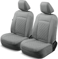 GIANT PANDA 2PCS Front Car Seat Cover for Toyota Rav4 Camry Highlander Corolla Prius Corolla Cross Venza Avalon, Faux Leather