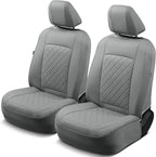 GIANT PANDA 2PCS Front Car Seat Cover for Toyota Rav4 Camry Highlander Corolla Prius Corolla Cross Venza Avalon, Faux Leather
