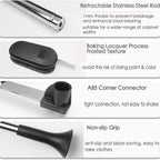 Pull Out Clothes Rail Extendable Pull Out Closet Rod - Wardrobe Pull-Out Trousers Rack, Wardrobe Pull Down Rail 890 to 1210Mm