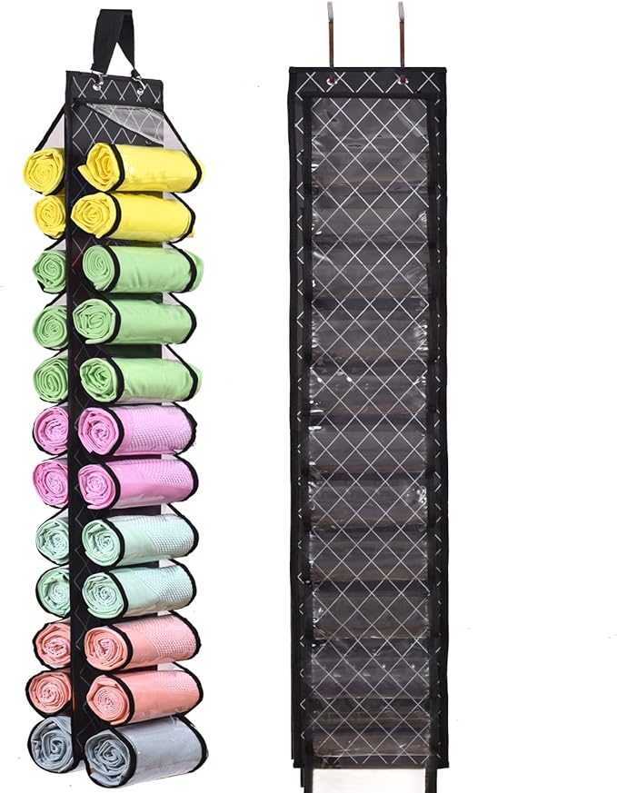 Legging Storage Bag Storage Hanger Can Holds 24 Leggings or Shirts Jeans Compartment Storage Hanger, Foldable Leggings Organi
