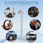 Pencil Tire Pressure Gauge, 10-120PSI Dual Head Air Gauge Tire Pressure Heavy Duty Tire Valve Gauge for Truck Car RV ATV Motorcycle (5 Pack)