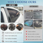 Car Window Shades,2 Pack Car Side Window Sunshade,Breathable & Retractable Car Window Shade for Baby,Universal Fit Most of Cars,Glare Shield,Protect Privacy(Front Windows)