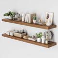 Heimlove 12 Inch Deep Floating Shelves, 55 x 12 inch Extra Long Floating Shelves for Wall, Large Display Shelf & Storage Shel
