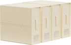 SheetCube Bed Sheet Organizers and Storage 4 Pack, Foldable Linen Closet Organizer with Window and Label, Bedding Folder Stor