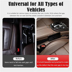 Leather Car Seat Gap Filler Universal for Car, SUV, Truck Fit Organizer Fill The Gap Between Seat and Console Stop Things from Dropping, Set of 2 (Brown)