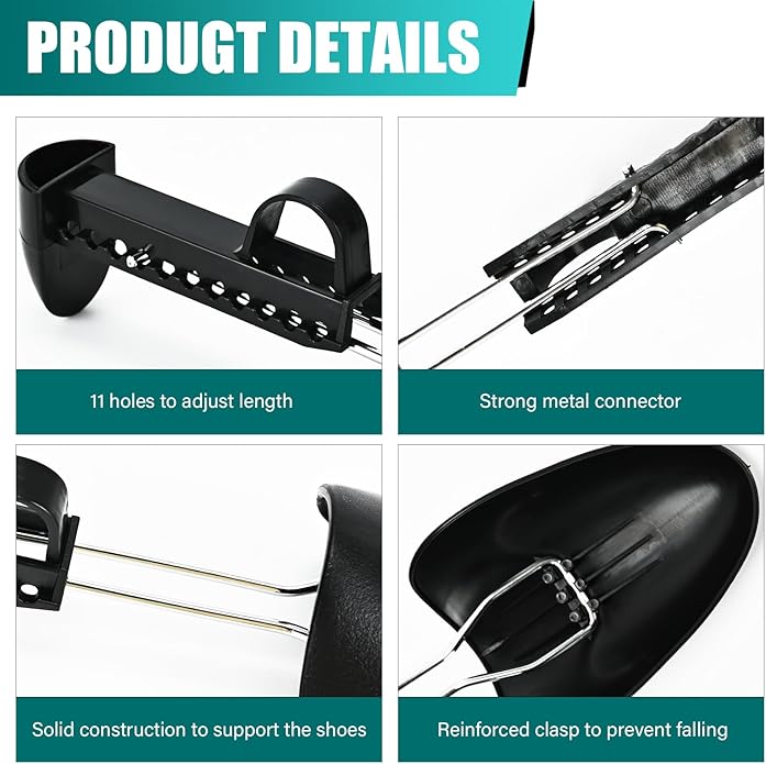 EchoDone 10 Pairs Plastic Shoe Tree Stretcher Shaper for Men