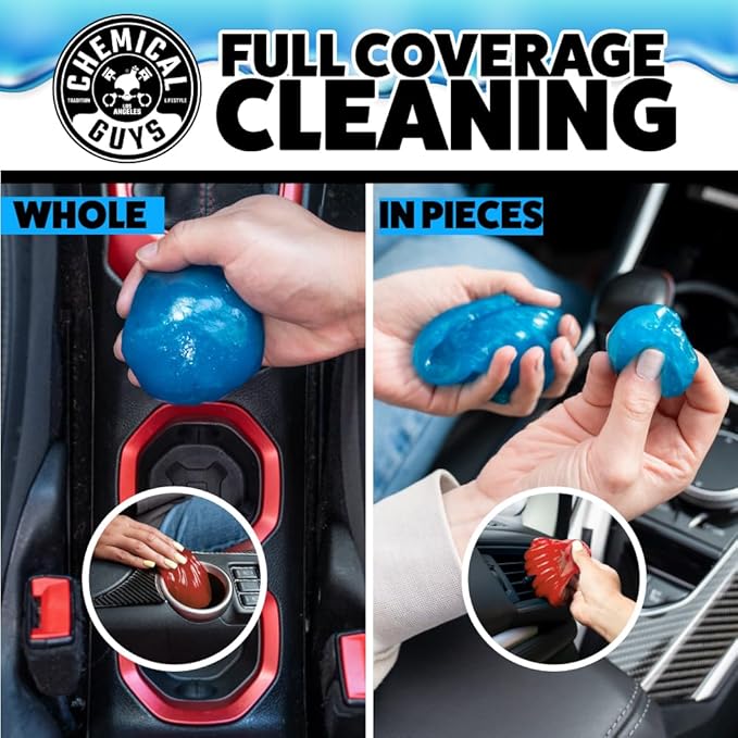 Chemical Guys Sticky Icky Car Cleaning Gel, Green Apple & Sweet Strawberry Scent - Detailing Kit, Car Dust Crevice Cleaner, S