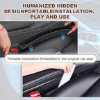 2PCS Car Seat Gap Filler Organizer,Multifunctional Car Gap Fillers with USB and Phone Holder, Universal Car Seat Storage Organizer Between Seats for Phone, Keys, Eyeglasses(Brown)