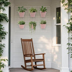 G.CORE Large Grid Wall Bins - 6Pack Pink Gridwall Accessories Hanging Cups with Back Hooks - Plastic Grid Wall Panels Organiz