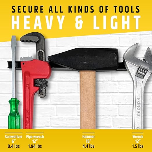 24" Heavy-Duty Magnetic Tool Holder (Upgraded Version) - Extremely Powerful Magnetic Pull Force to Hold Heavy Tools - Profess