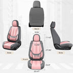 Coverado Seat Covers, Car Seat Covers Front Seats, Leather Seat Covers for Cars, Car Seat Protector Waterproof, Gray Car Seat