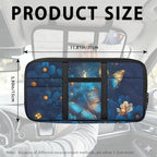 Butterfly Car Sun Visor Organizer Auto Visor Multi-Pocket Storage Pouch Holder for Card Pen Phone Vehicle Visor Net Personal Belonging Pouch