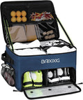 Golf Trunk Organizer, Waterproof Car Golf Locker with Separate Ventilated Compartment for 2 Pair Shoes, Golf Storage for Balls