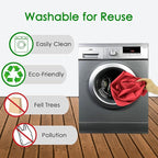 BeeGreen Christmas Red Reusable Grocery Bags Shopping Bags Bulk 10 Packs 50LBS X-Large Foldable-Machine Washable-Heavy Duty
