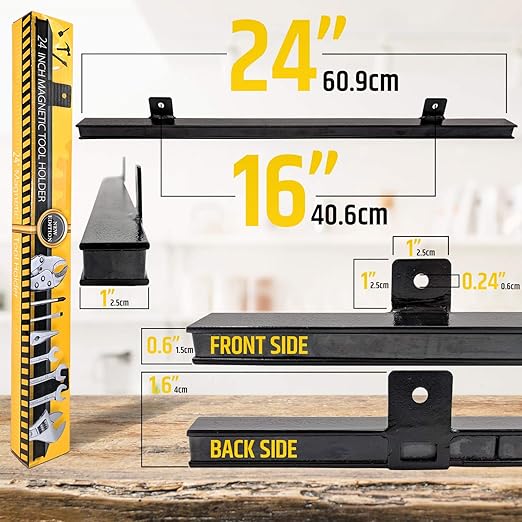 24" Heavy-Duty Magnetic Tool Holder (Upgraded Version) - Extremely Powerful Magnetic Pull Force to Hold Heavy Tools - Profess