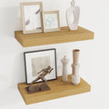 Dreamland 16 Inches Floating Shelves for Wall, 6.7 Inch Deep Floating Shelves Set of 2, Large Display & Storage Shelf, Wall S