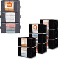 Lifewit Clothes Storage Bags 8 Pack 60 L and 3 Pack 90 L, Foldable Storage and Organization, Storage Bins with Lids, Blanket 