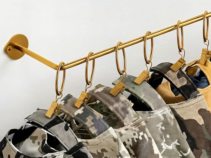 Viklluyr Hat Organizer for Baseball Caps Hat Rack with 20 Hooks - Sturdy Metal Hat Storage Wall Mounted Caps Hanger Set of 2 