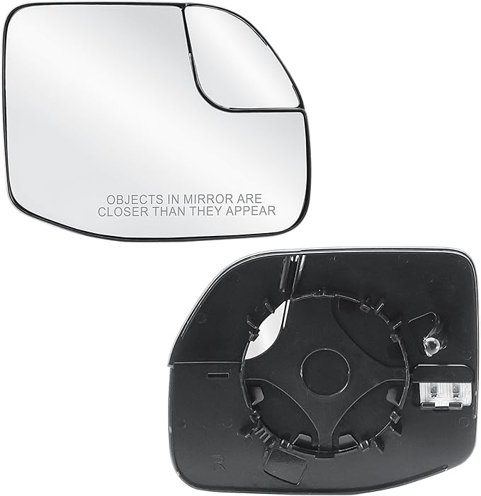 Replacement Passenger Right Side Door Mirror Glass Heated with Back Plate and Blind Spot Glass for 2022-2025 Ford Maverick Bronco Sport
