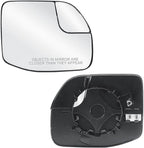 Replacement Passenger Right Side Door Mirror Glass Heated with Back Plate and Blind Spot Glass for 2022-2025 Ford Maverick Bronco Sport