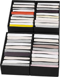 4 Packs T-shirt Drawer Organizers for Clothing,10 Grids Compartment Wardrobe Storage Box, Washable Clothes Organizer for Fold