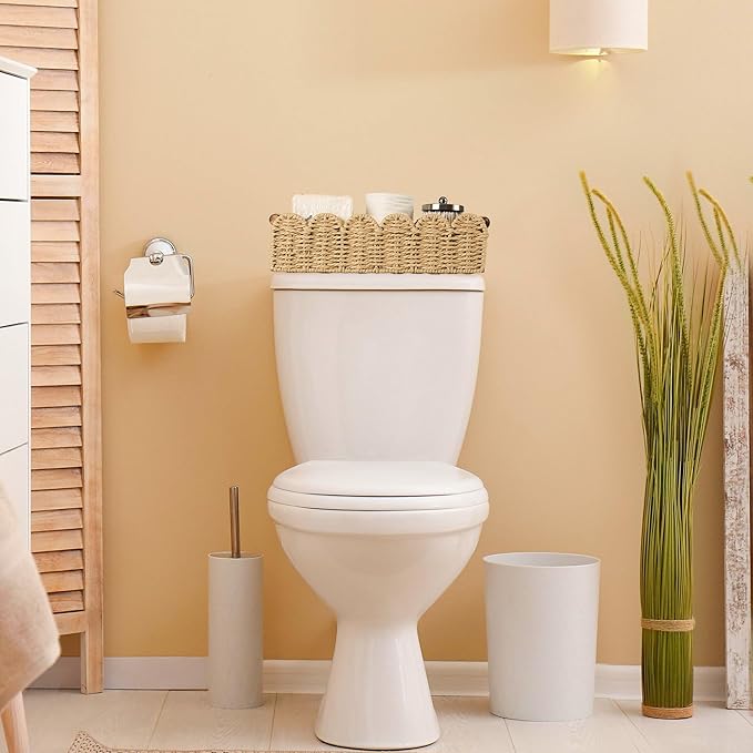 Toilet Paper Storage Basket Bathroom Counter Organizer Wicker Baskets for Organizing Cute Basket for Apartment Bedroom Nurser