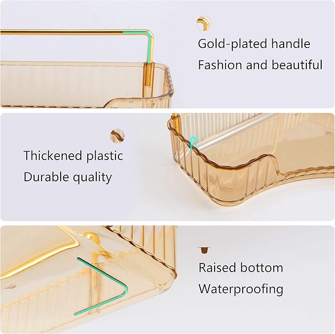 YCIA&DONE Corner Bathroom Counter Organizer, Makeup Organizer for Vanity, Skincare Cosmetic Perfume Tray, Corner Countertop S