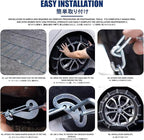 Snow Chains，Tire Chains For Suv，Automatic Locking Mechanism, Easy And Convenient Installation, Reusable, Suitable For Sedans,