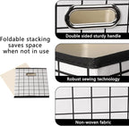 Yunkeeeper storage bins Cubes, Fabric Cube Organizer with Handle, Foldable Cube Bins for Cloth or Accessary Storage, 11x11x11