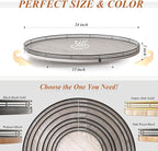 24" Lazy Susan Wood Turntable Organizer for Kitchen Decor, Farmhouse Round Wooden Larger Lazy Susan Organization and Storage 